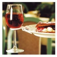 Clips porte verre pour assiette