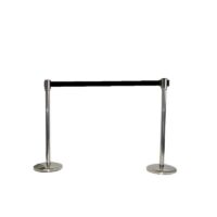 Potelet avec sangle rétractable noire