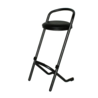 Tabouret empilable noir pour mange debout