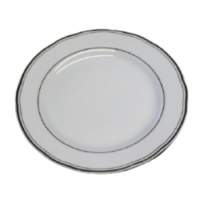 Assiette plate bord doré