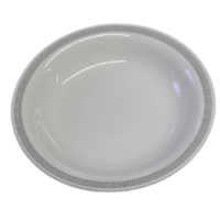 Assiette creuse bord gris