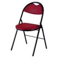 Chaise rembourrée bordeaux