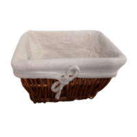 Panier à pain en osier rectangulaire