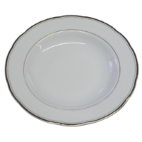 Assiette creuse bord doré