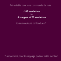 Serviette 50x50cm (par 25) - Aubergine