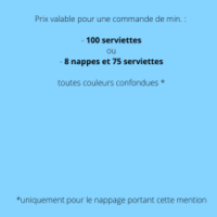 Serviette 50x50cm (par 25) - Bleu ciel