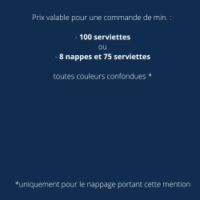 Serviette 50x50cm (par 25) - Bleu marine