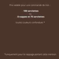 Serviette 50x50cm (par 25) - Chocolat