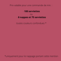 Serviette 50x50cm (par 25) - Framboise