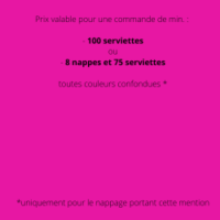 Serviette 50x50cm (par 25) - Fuchsia