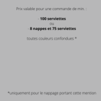 Serviette 50x50cm (par 25) - Gris clair