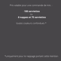 Serviette 50x50cm (par 25) - Gris foncé