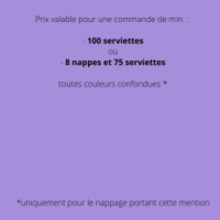 Serviette 50x50cm (par 25) - Lila