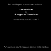 Serviette 50x50cm (par 25) - Noir