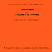 Serviette 50x50cm (par 25) - Orange