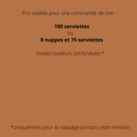 Serviette 50x50cm (par 25) - Pécan