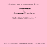 Serviette 50x50cm (par 25) - Rose bonbon