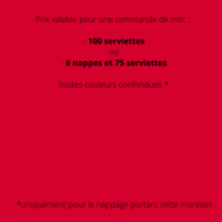 Serviette 50x50cm (par 25) - Rouge