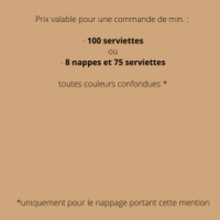 Serviette 50x50cm (par 25) - Sable