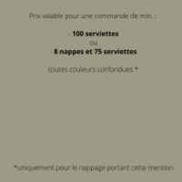 Serviette 50x50cm (par 25) - Taupe