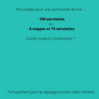 Serviette 50x50cm (par 25) - Turquoise