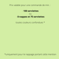 Serviette 50x50cm (par 25) - Vert d'eau