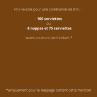 Serviette 50x50cm (par 25) - Havanna